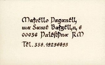 Visiting card in Beneventan Script