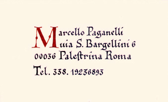 Visiting card in Gothic Minuscule