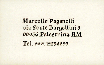 Visiting card in Italian Gothic (Rotunda Script)